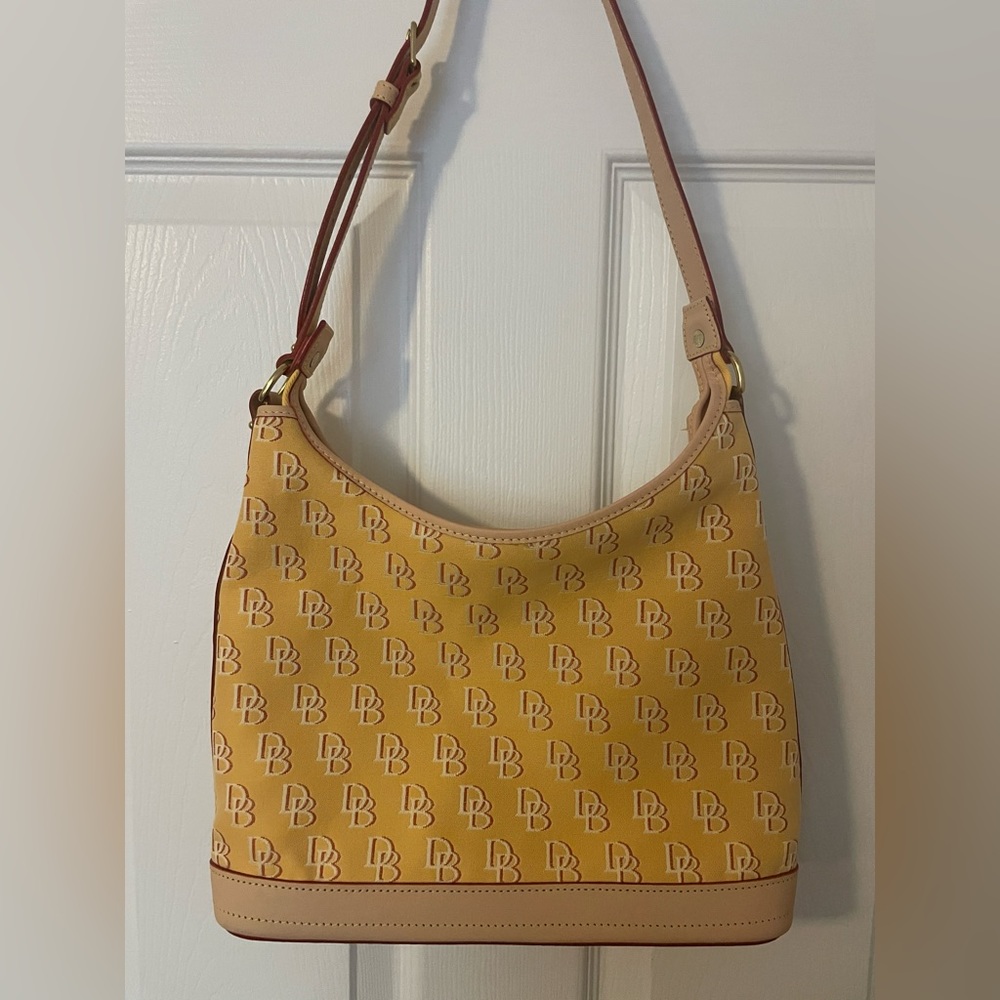 NWOT Dooney & Bourke Yellow Monogram Handbag